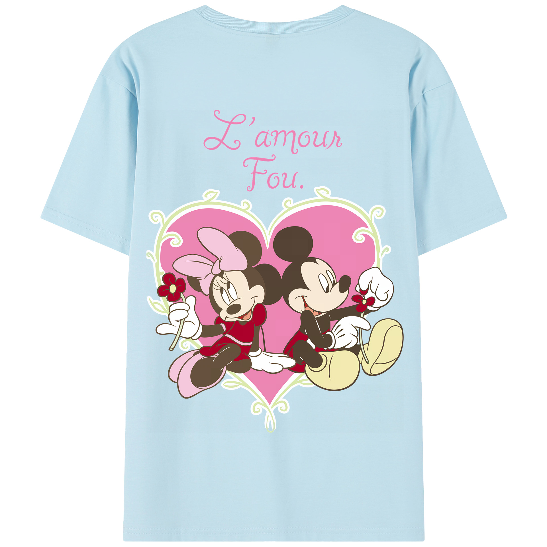 （画像用） ミッキーマウス Mickey Mouse 綿100％半袖Tシャツ（背面プリント）